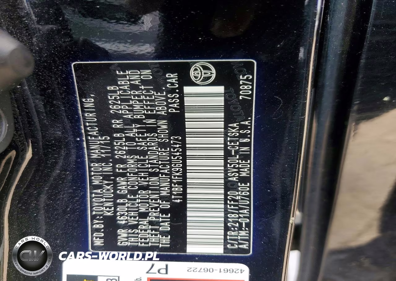 2016 Toyota Camry Se VIN:4T1BF1FK9GU545473 - 12