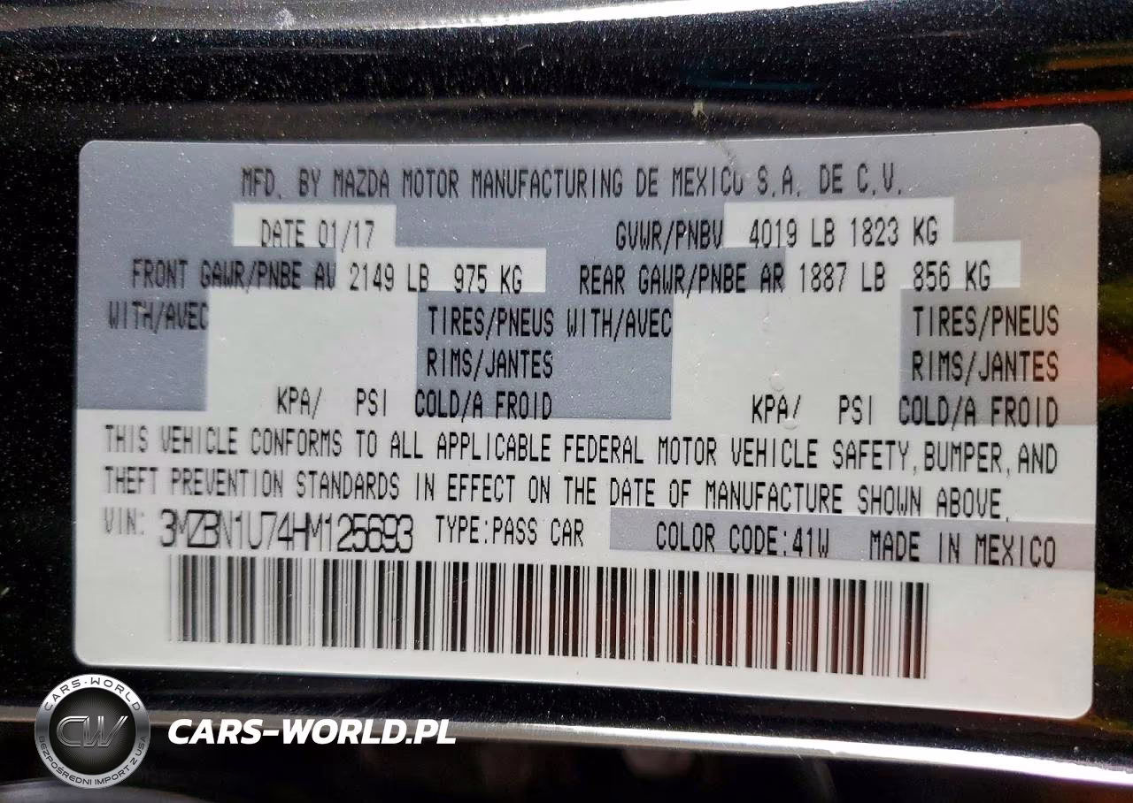 2017 Mazda 3 Sport VIN:3MZBN1U74HM125693 - 12