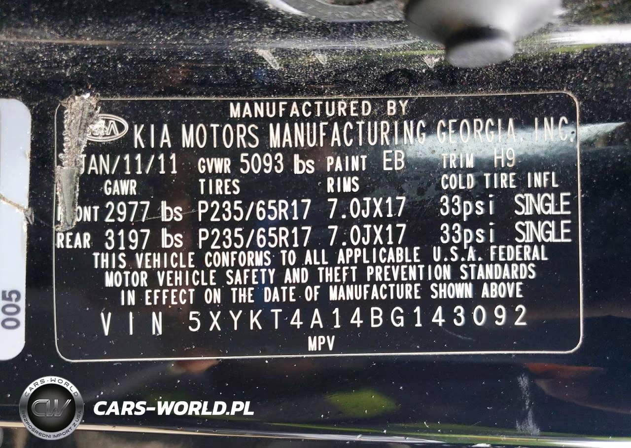 2011 Kia Sorento Lx VIN:5XYKT4A14BG143092 - 13