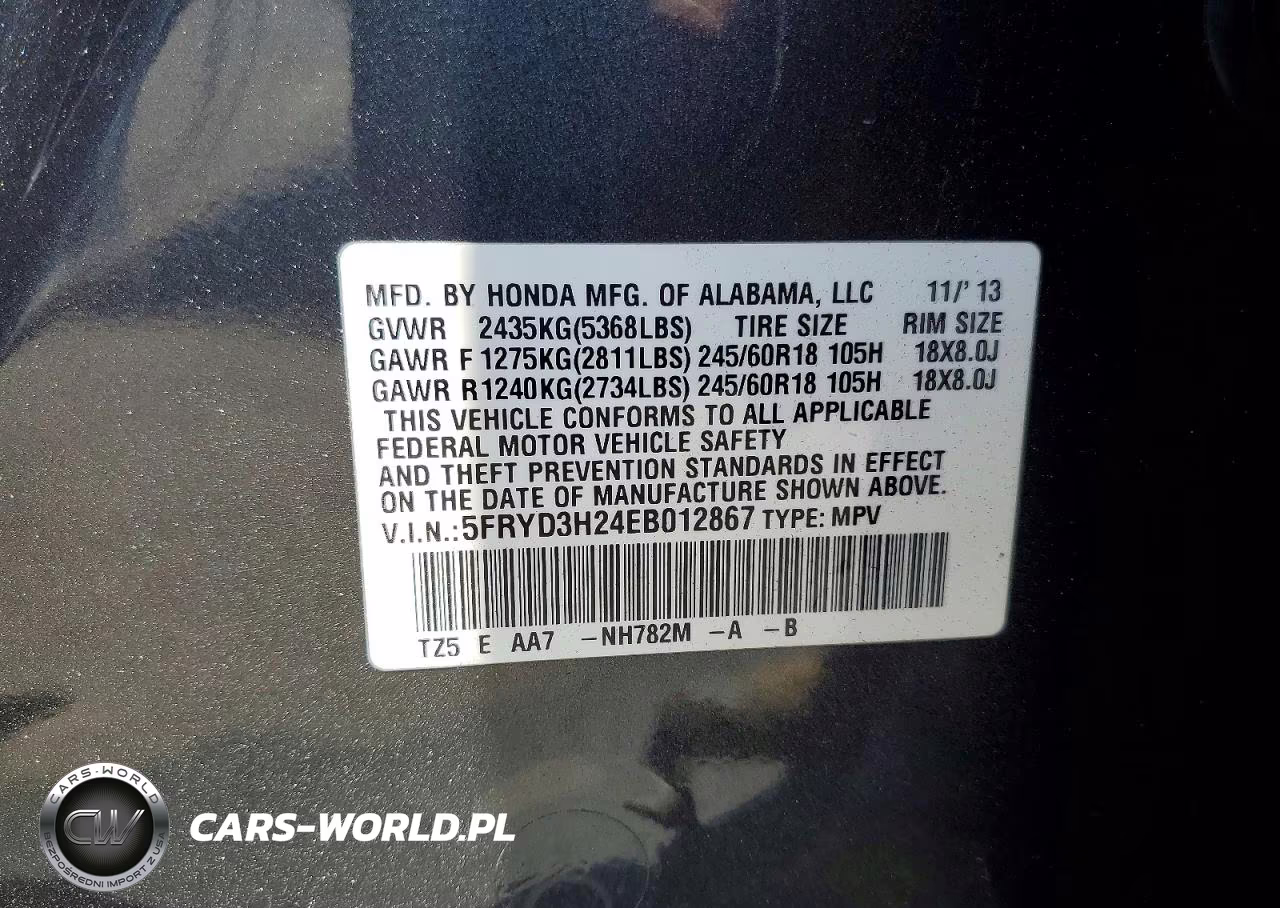 2014 Acura Mdx VIN:5FRYD3H24EB012867 - 13