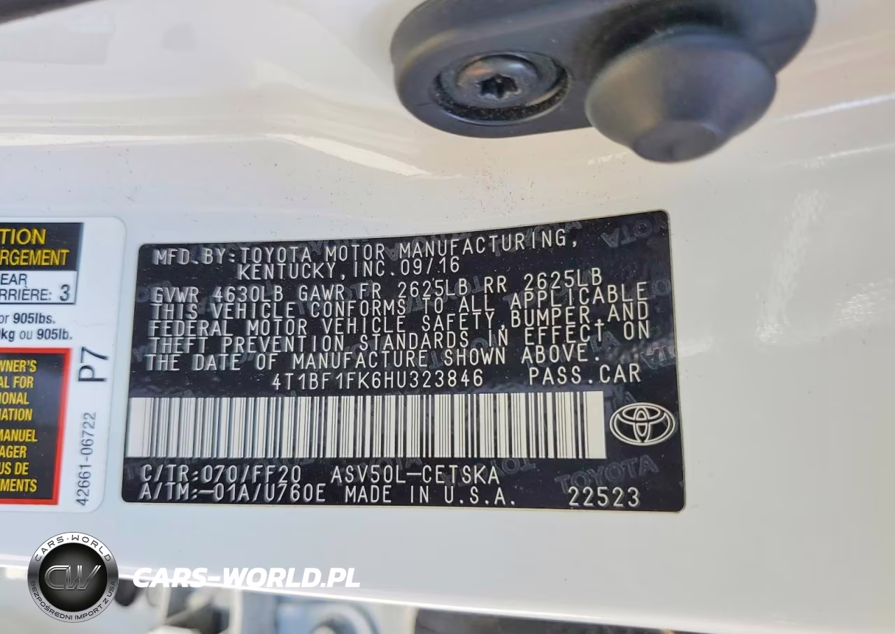 2017 Toyota Camry Se VIN:4T1BF1FK6HU323846 - 13