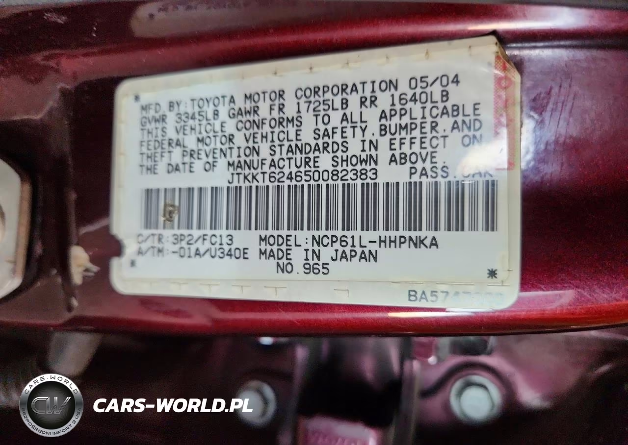 2005 Toyota Scion VIN:JTKKT624650082383 - 13