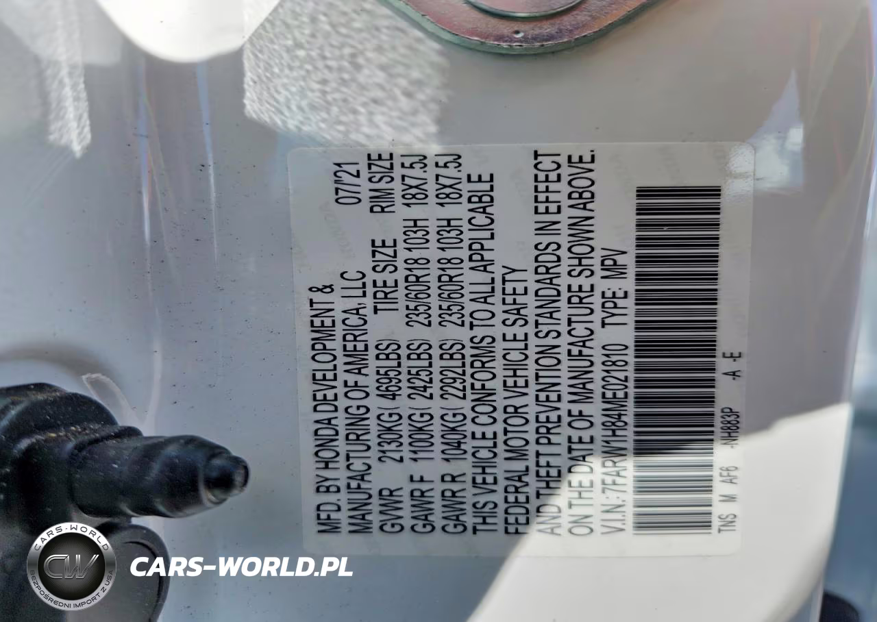 2021 Honda Cr-V Exl VIN:7FARW1H84ME021810 - 13