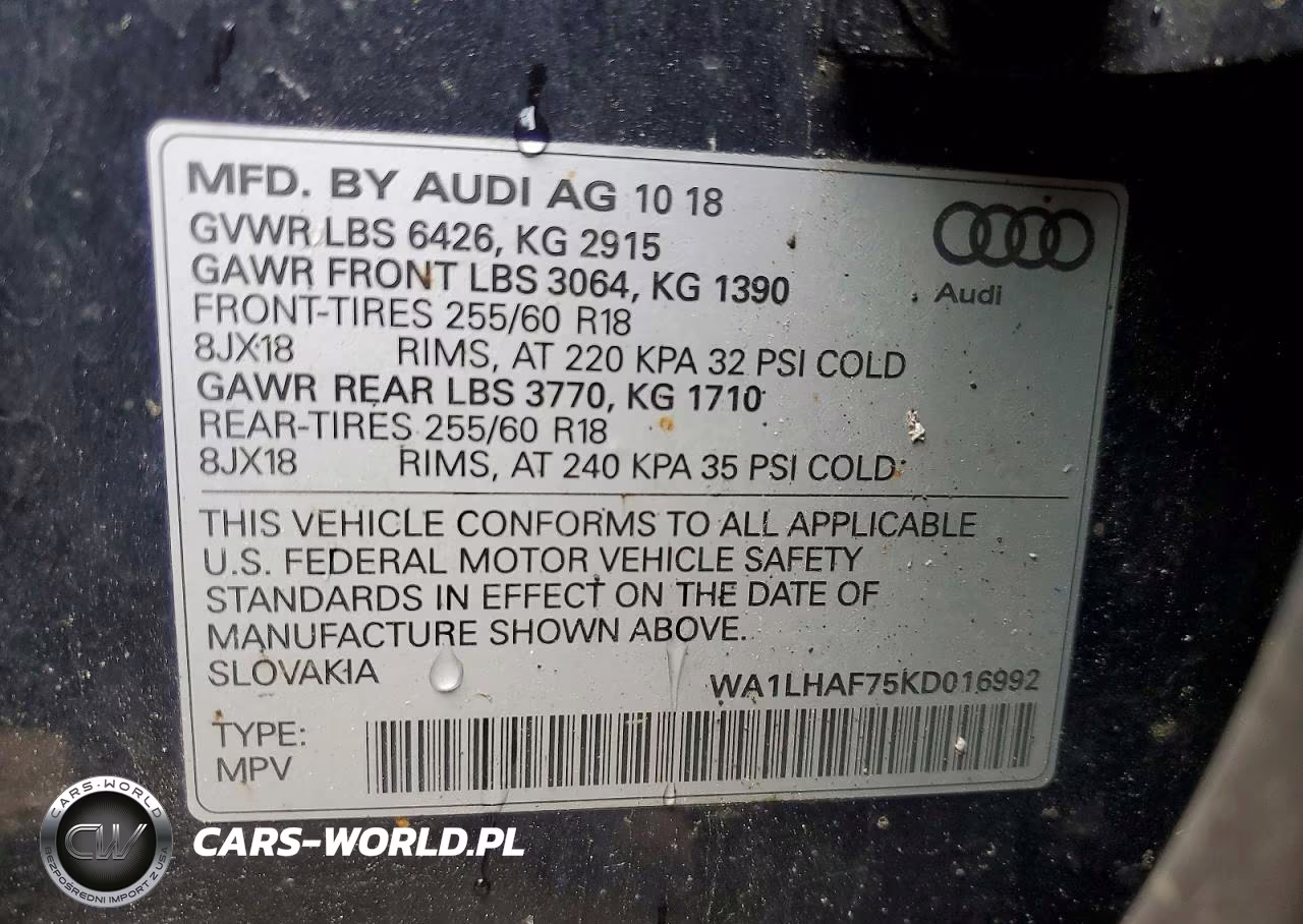 2019 Audi Q7 Premium Plus VIN:WA1LHAF75KD016992 - 13