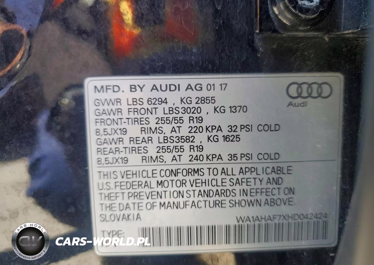 2017 Audi Q7 Premium VIN:WA1AHAF7XHD042424 - 13