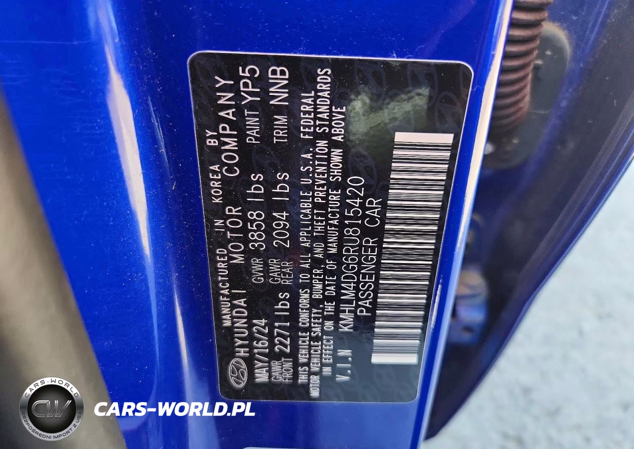 2024 Hyundai Elantra Sel VIN:KMHLM4DG6RU815420 - 12