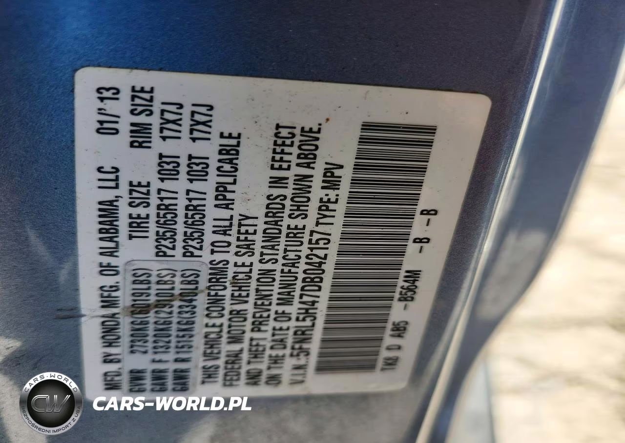 2013 Honda Odyssey Ex VIN:5FNRL5H47DB042157 - 13