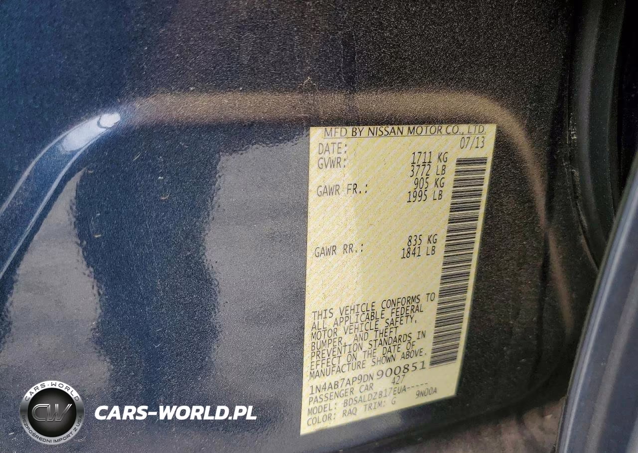 2013 Nissan Sentra S VIN:1N4AB7AP9DN900851 - 12