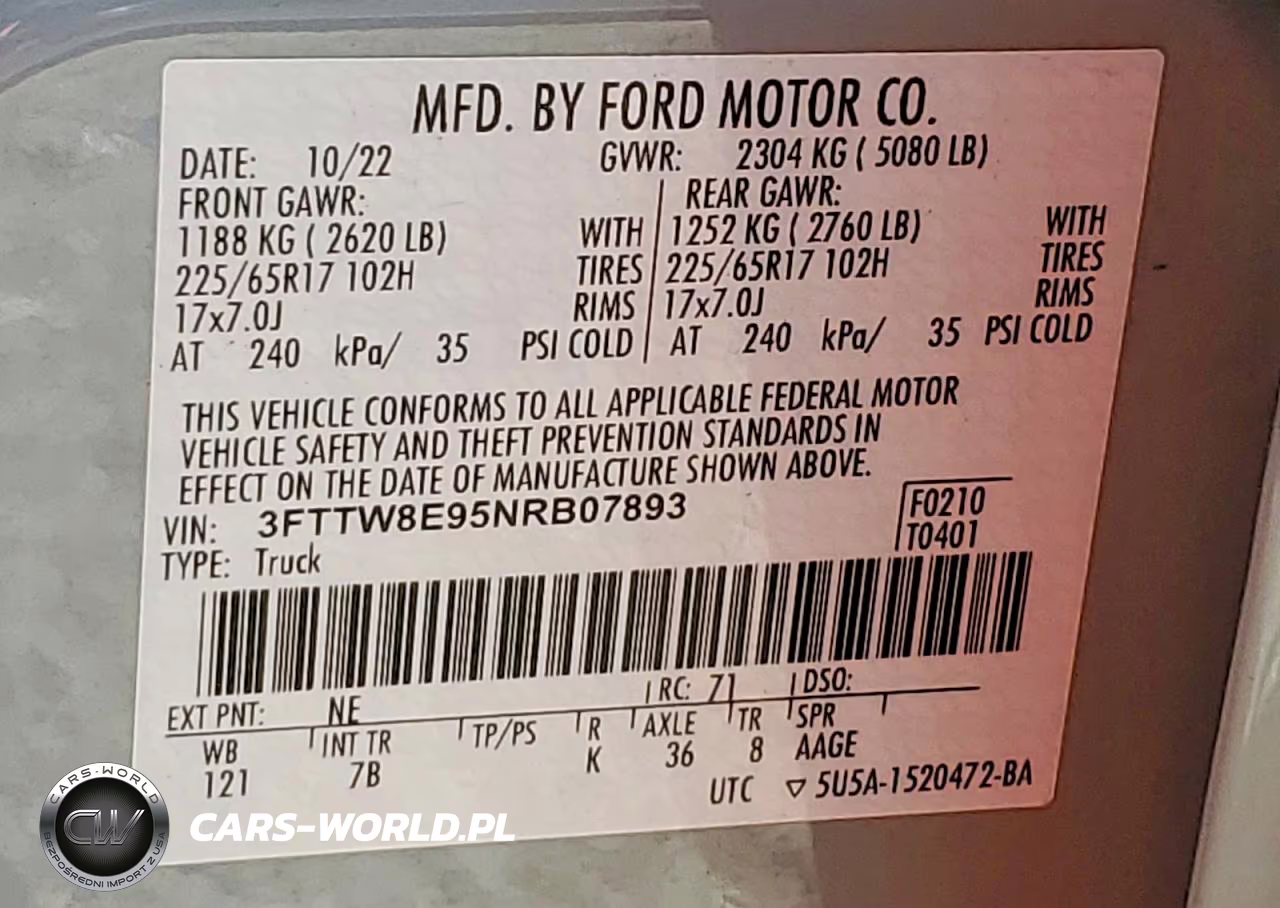 2022 Ford Maverick Xl VIN:3FTTW8E95NRB07893 - 13