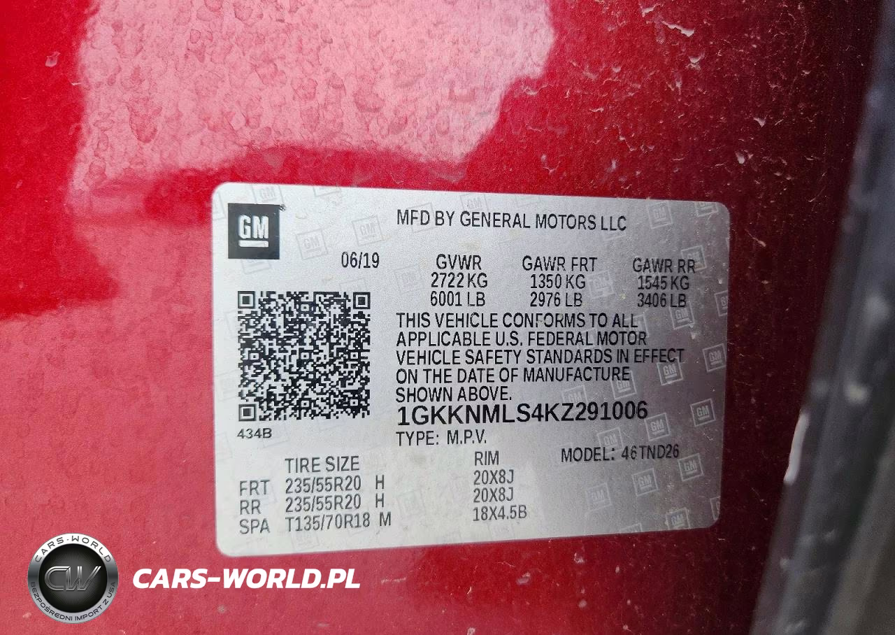 2019 GMC Acadia Slt-1 VIN:1GKKNMLS4KZ291006 - 13
