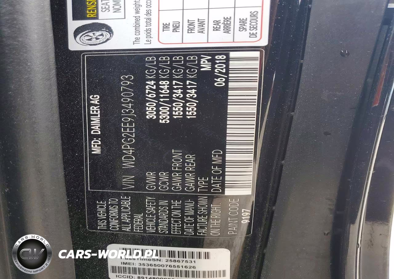 2018 Mercedes Benz Metris VIN:WD4PG2EE9J3490793 - 13