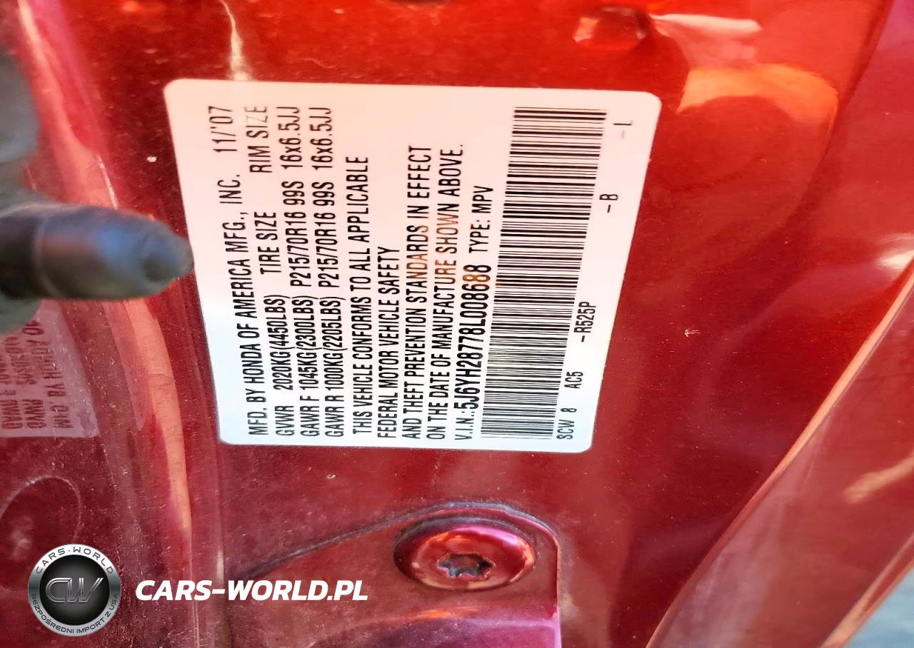 2008 Honda Element Ex VIN:5J6YH28778L008688 - 13