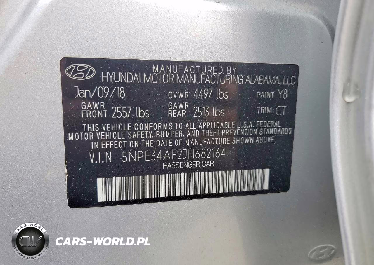 2018 Hyundai Sonata Sport VIN:5NPE34AF2JH682164 - 12