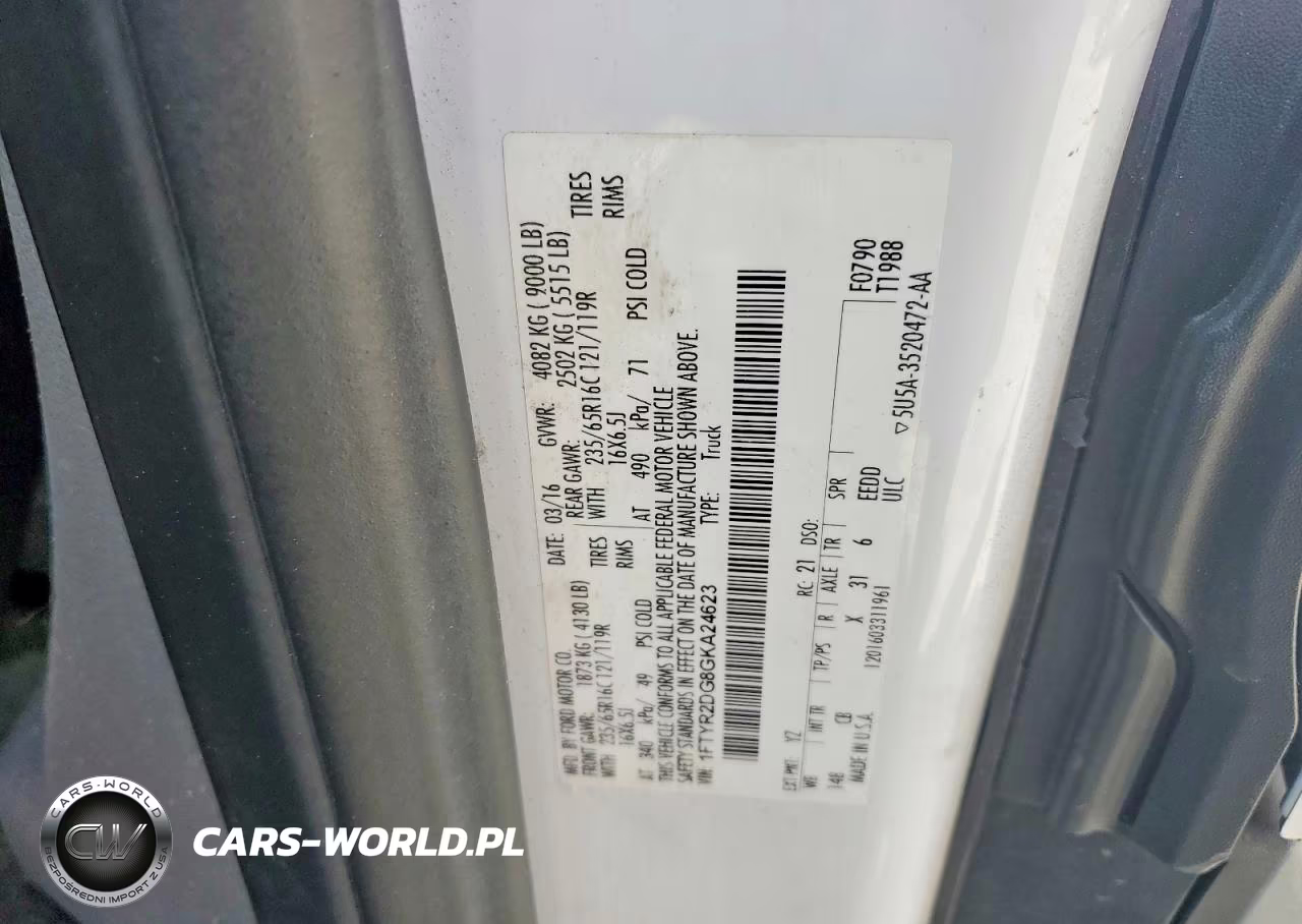 2016 Ford Transit T-250 VIN:1FTYR2DG8GKA24623 - 14