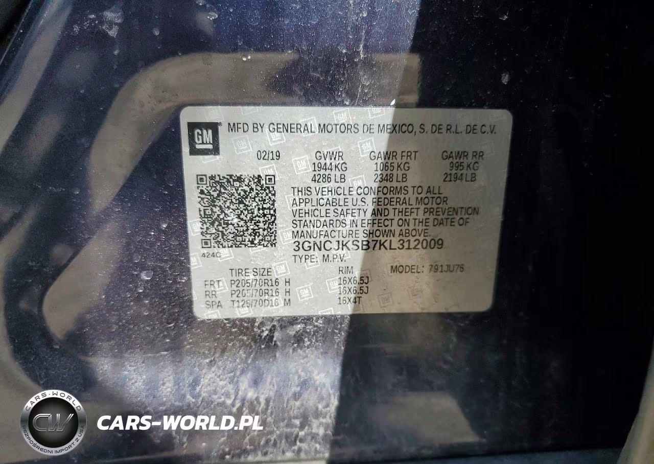 2019 Chevrolet Trax Ls VIN:3GNCJKSB7KL312009 - 13