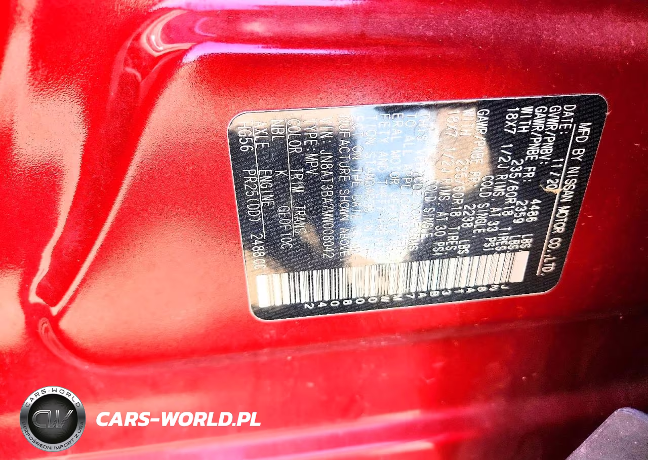 2021 Nissan Rogue Sv VIN:JN8AT3BA7MW008042 - 12