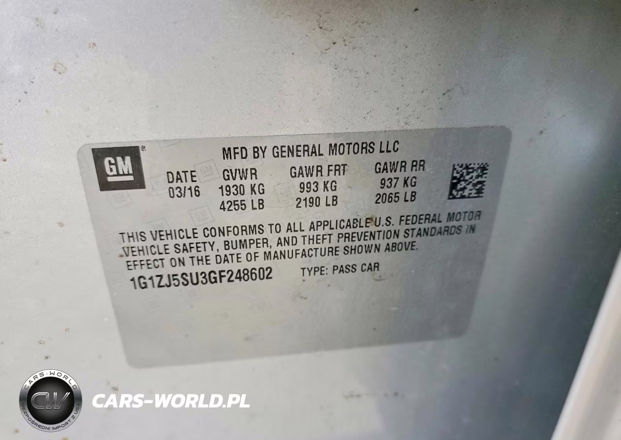 2016 Chevrolet Malibu Hybrid VIN:1G1ZJ5SU3GF248602 - 12