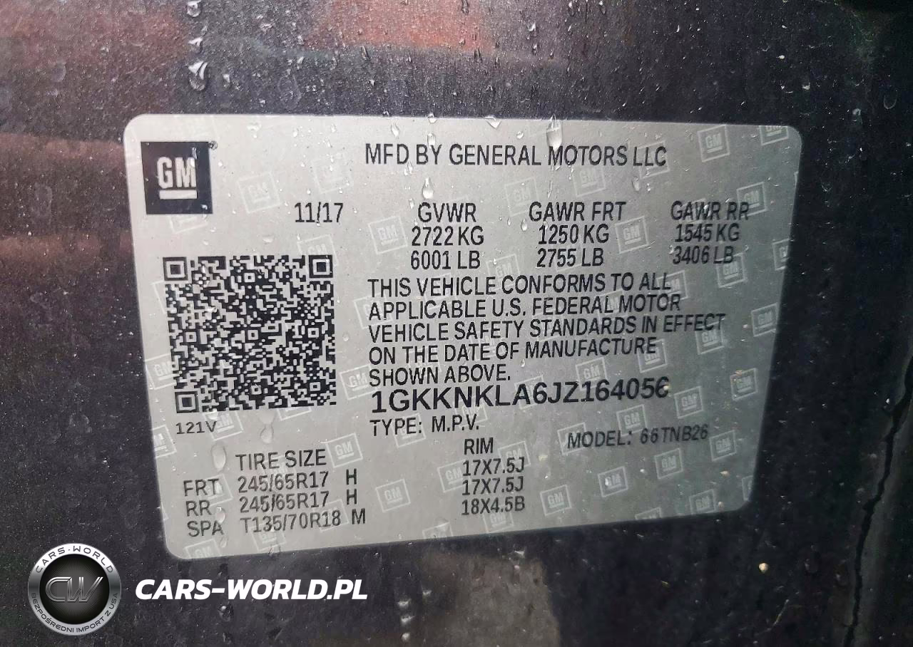 2018 GMC Acadia Sle VIN:1GKKNKLA6JZ164056 - 14