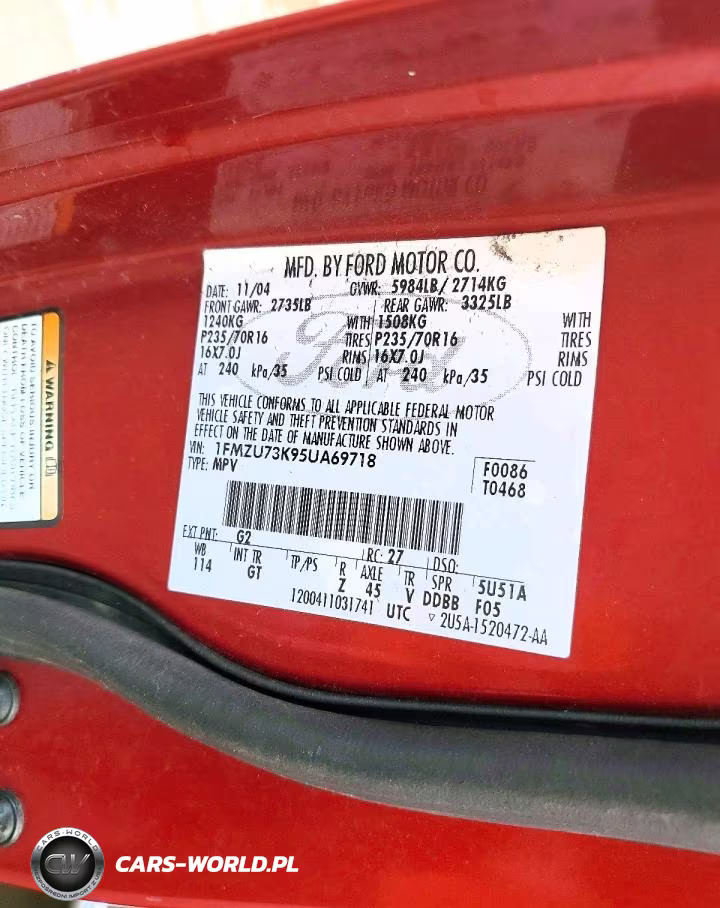 FORD EXPLORER X VIN:1FMZU73K95UA69718 - 13