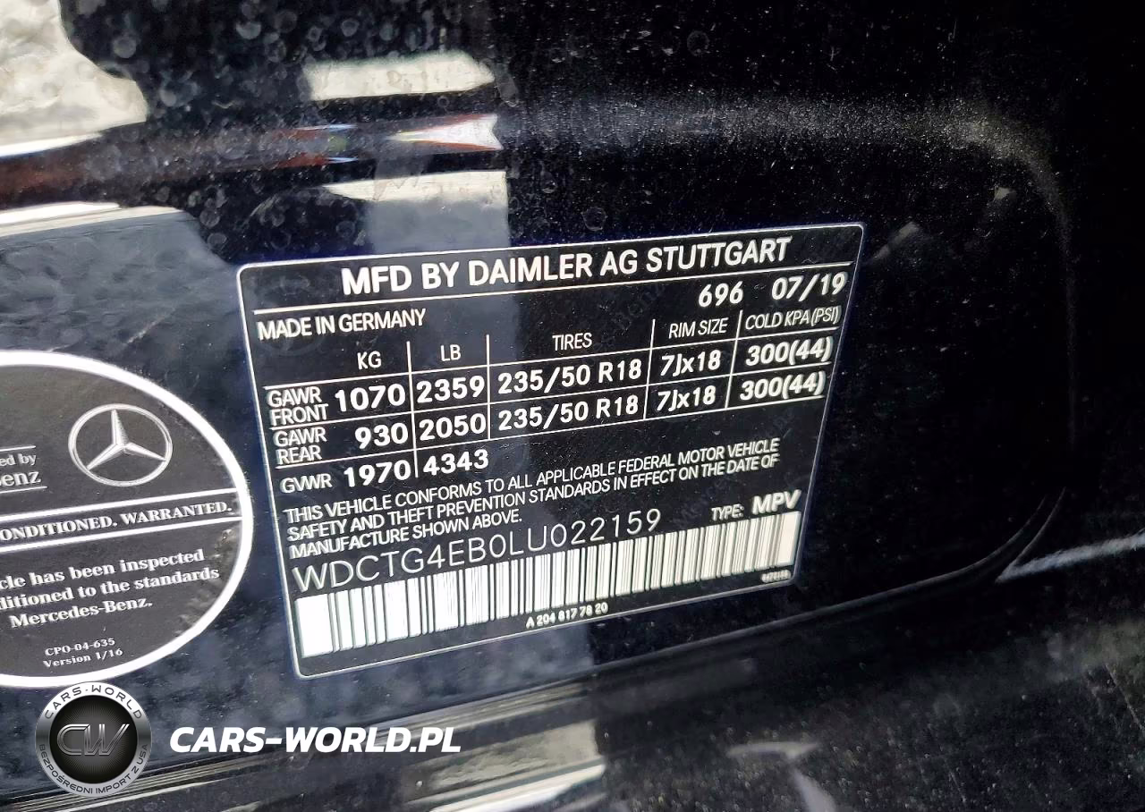 2020 Mercedes-Benz Gla 250 VIN:WDCTG4EB0LU022159 - 13