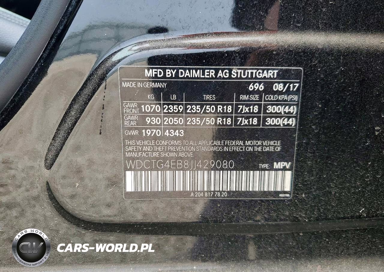2018 Mercedes-Benz Gla 250 VIN:WDCTG4EB8JJ429080 - 13