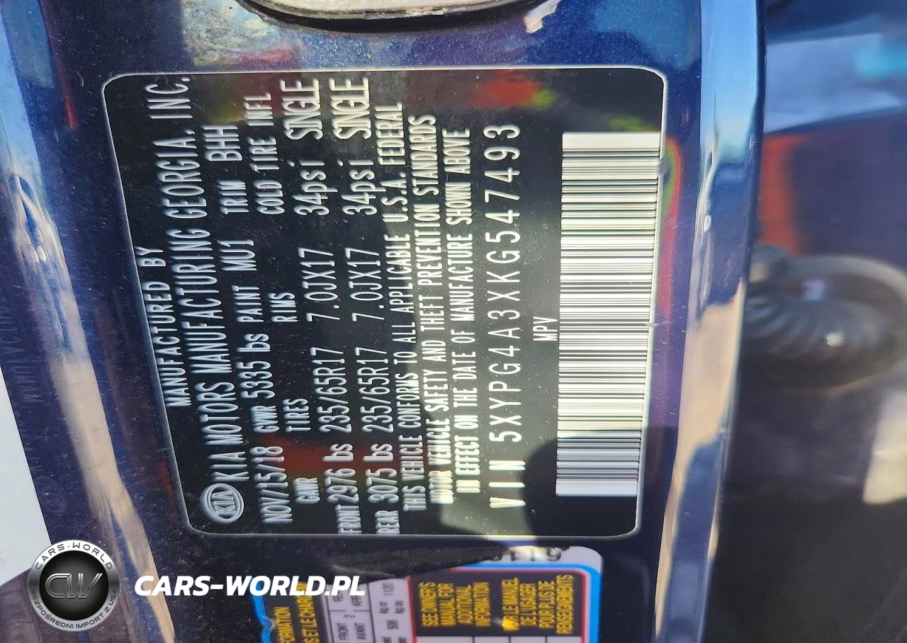 2019 Kia Sorento Lx VIN:5XYPG4A3XKG547493 - 13