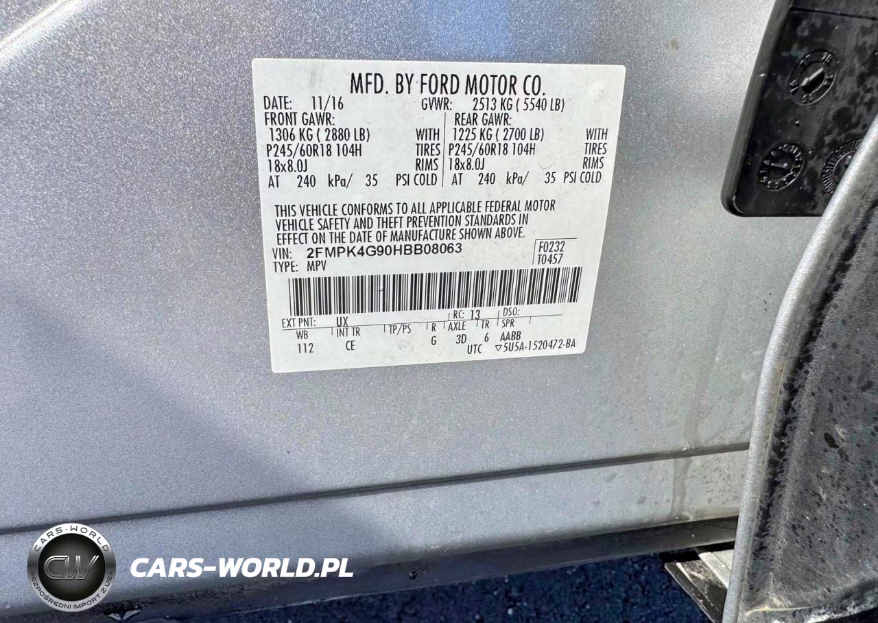 2017 Ford Edge Se VIN:2FMPK4G90HBB08063 - 12