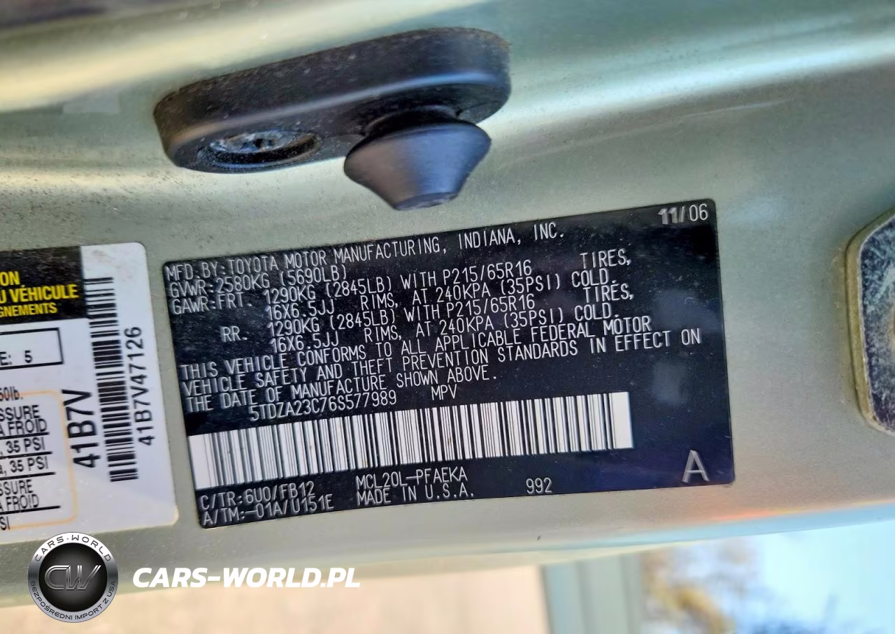 2006 Toyota Sienna Ce 7 Passenger VIN:5TDZA23C76S577989 - 13