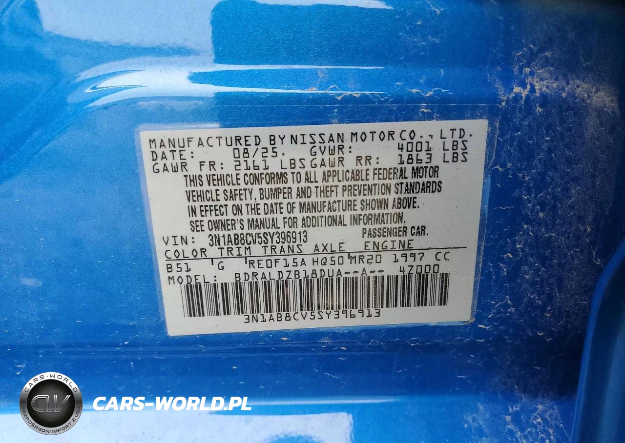 2025 Nissan Sentra Sv VIN:3N1AB8CV5SY396913 - 12