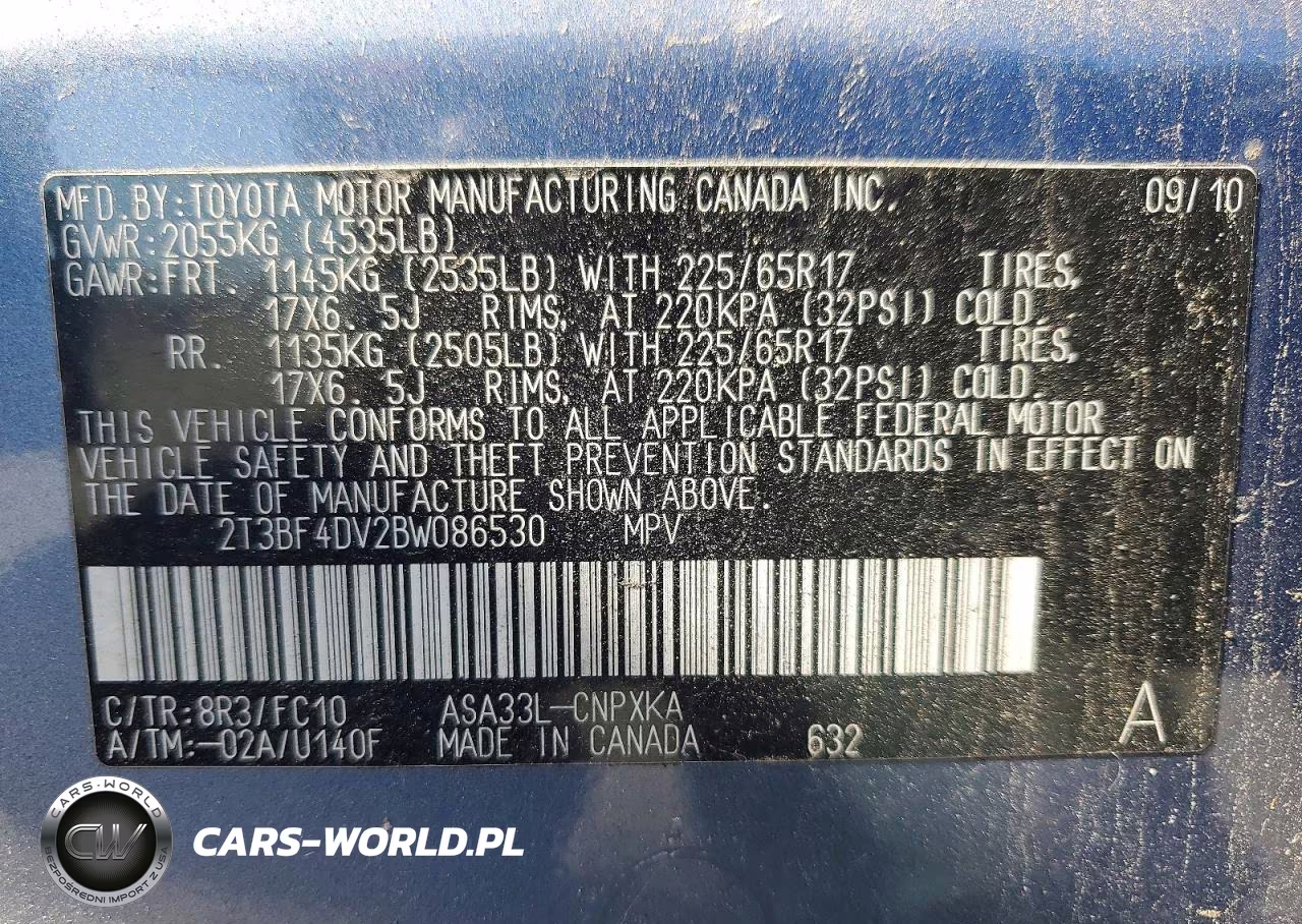 2011 Toyt Rav4 VIN:2T3BF4DV2BW086530 - 13