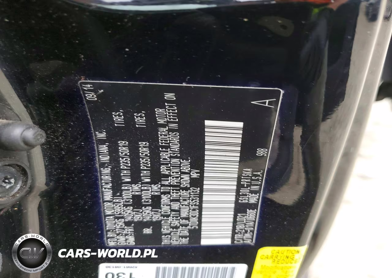 2015 Toyota Sienna Sport VIN:5TDXK3DC1FS531132 - 14