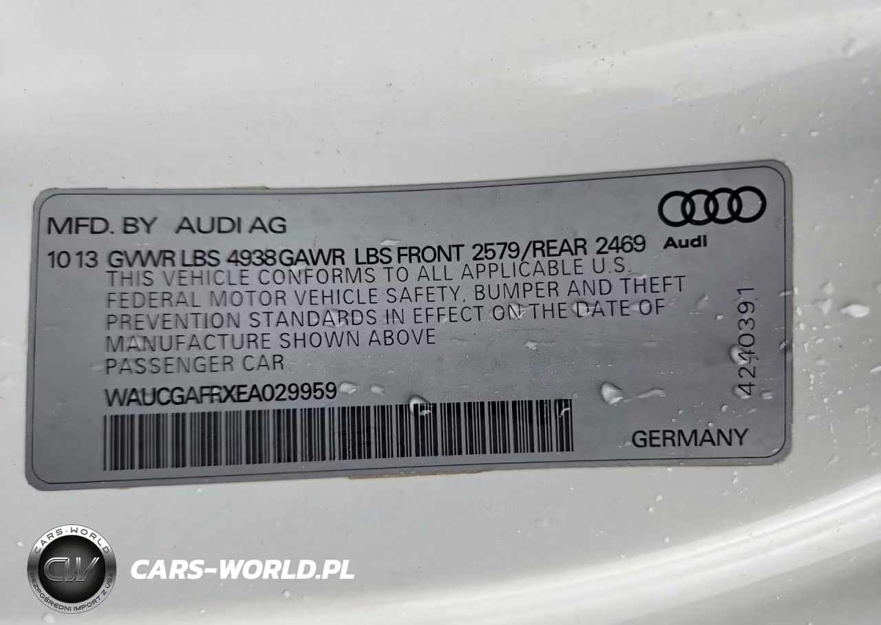 2014 Audi S5 Premium Plus VIN:WAUCGAFRXEA029959 - 12