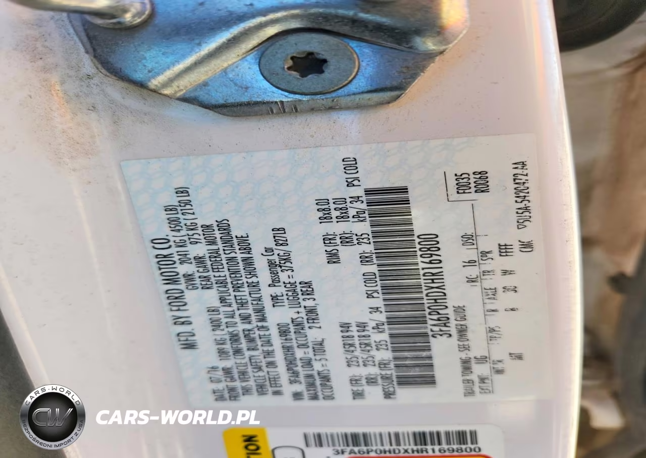 2017 Ford Fusion Se VIN:3FA6P0HDXHR169800 - 12