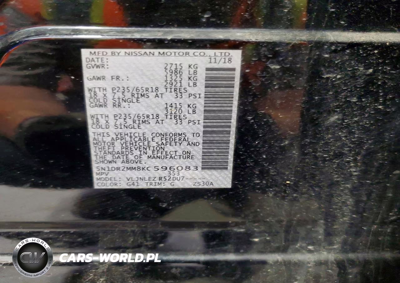 2019 Nissan Pathfinder Sv VIN:5N1DR2MM8KC596083 - 13