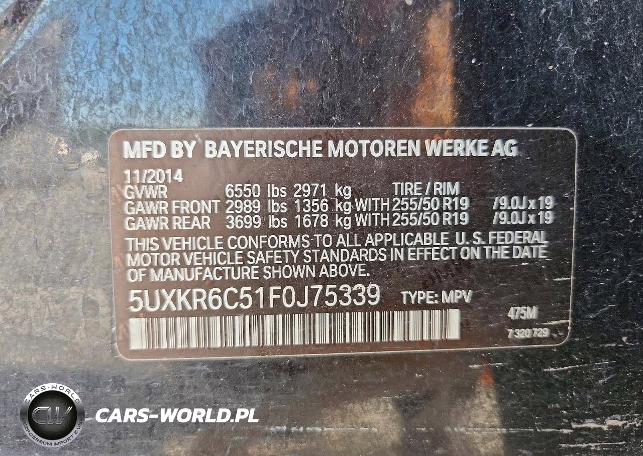 2015 BMW X5 xDrive50I VIN:5UXKR6C51F0J75339 - 13