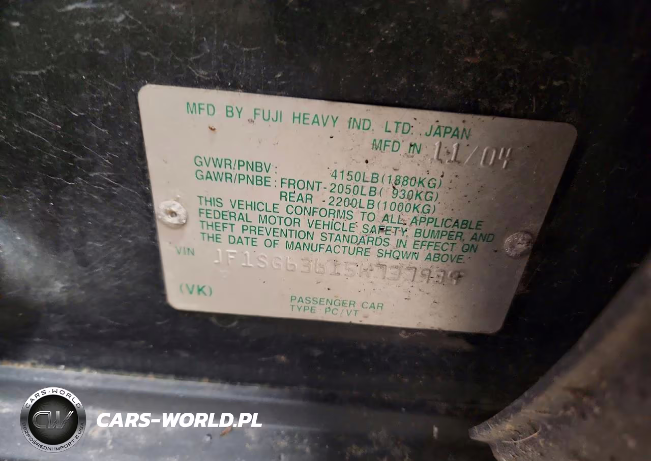 2005 Subaru Forester 2.5X VIN:JF1SG63615H737939 - 13