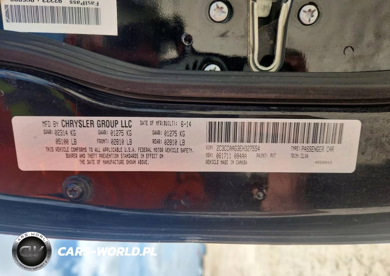 2014 Chrysler 300 VIN:2C3CCAAG3EH327554 - 12