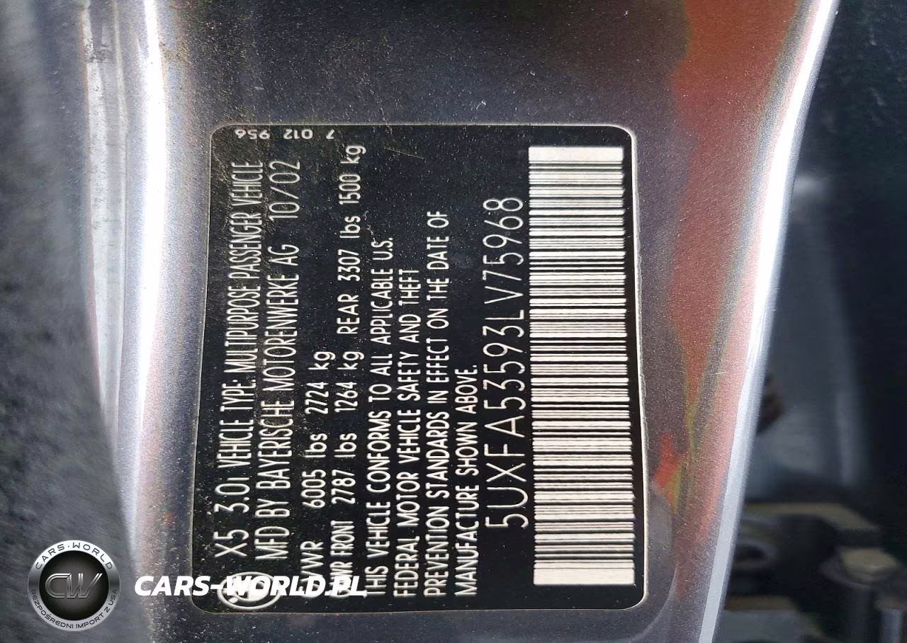 2003 BMW X5 3.0I VIN:5UXFA53593LV75968 - 12