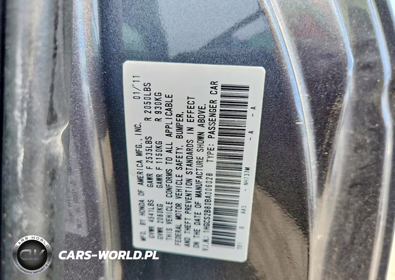 2011 Honda Accord Exl VIN:1HGCS2B80BA006028 - 12