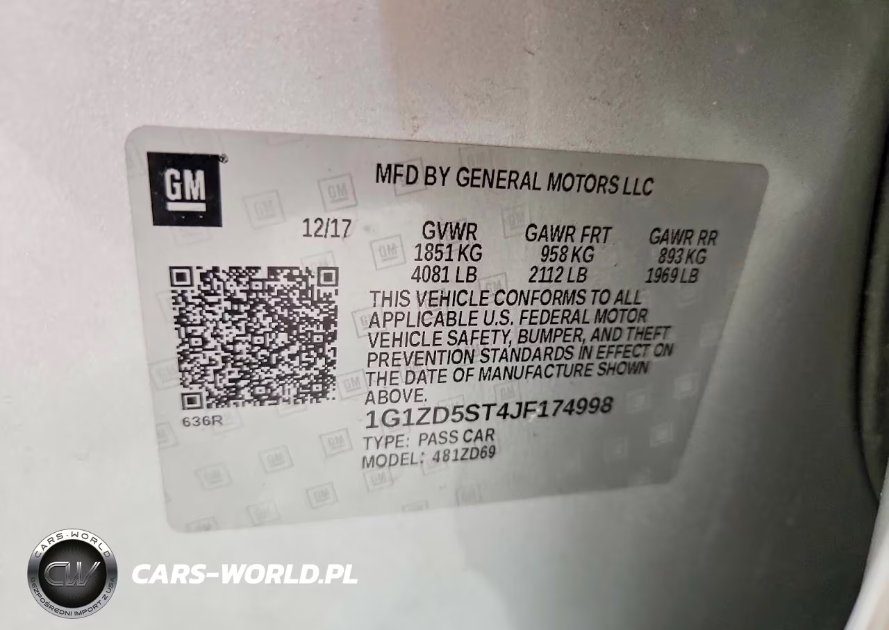 2018 Chevrolet Malibu Lt VIN:1G1ZD5ST4JF174998 - 12