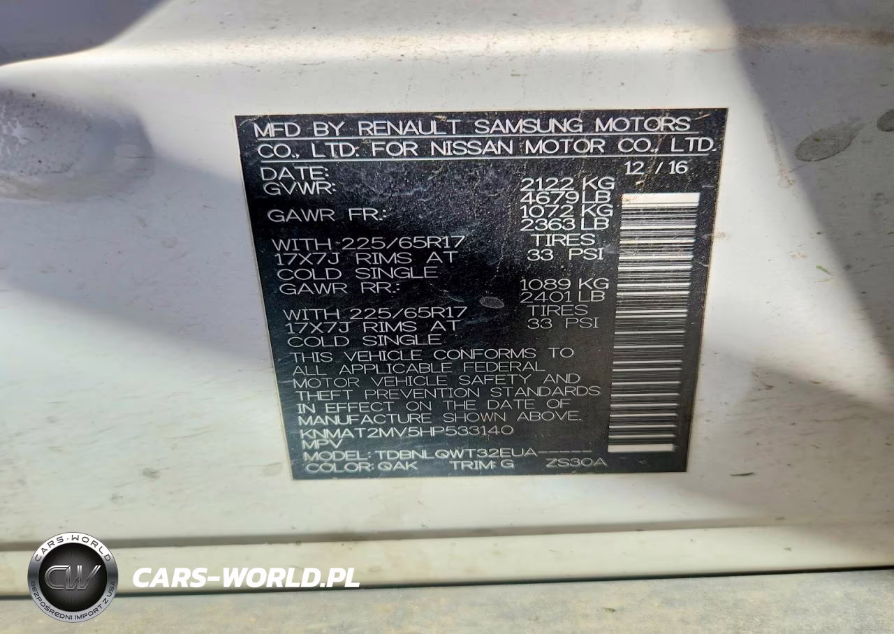 2017 Nissan Rogue Sv VIN:KNMAT2MV5HP533140 - 13