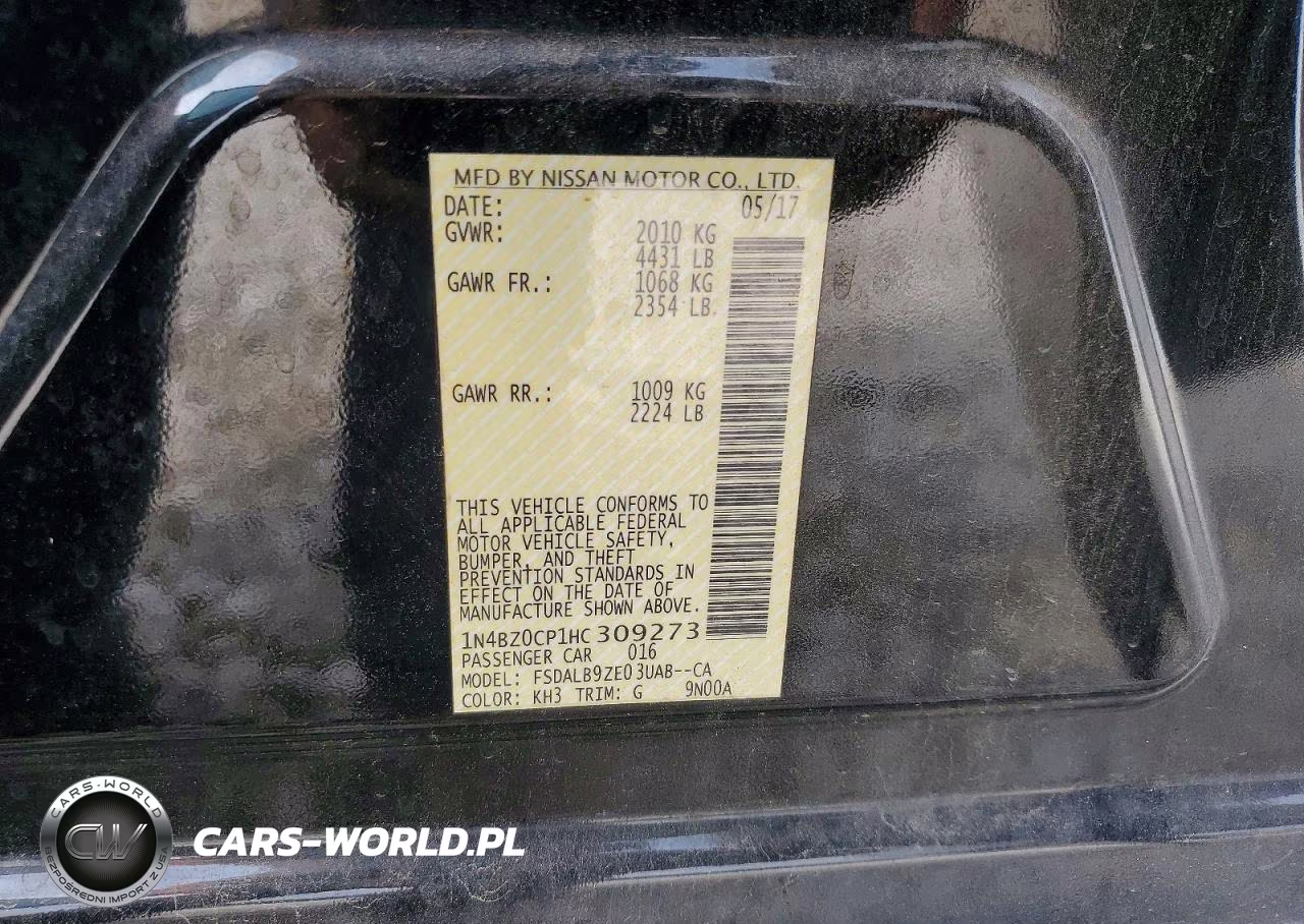 2017 Nissan Leaf S VIN:1N4BZ0CP1HC309273 - 13
