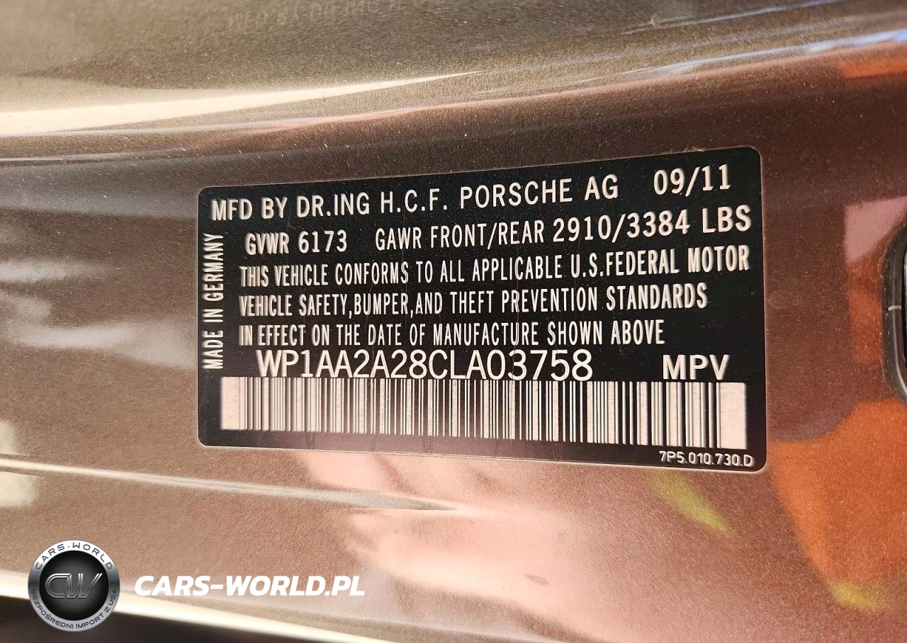 2012 Porsche Cayenne VIN:WP1AA2A28CLA03758 - 13
