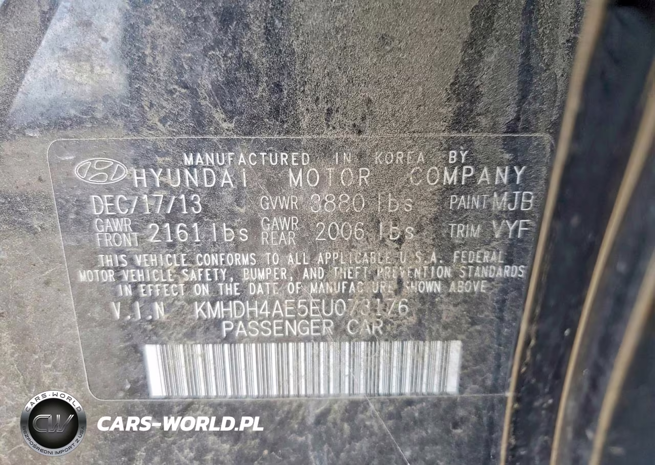 2014 Hyundai Elantra Se VIN:KMHDH4AE5EU073176 - 12