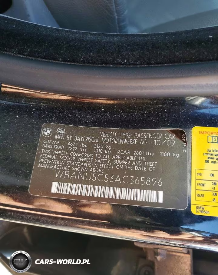 2010 BMW 528 I VIN:WBANU5C53AC365896 - 13