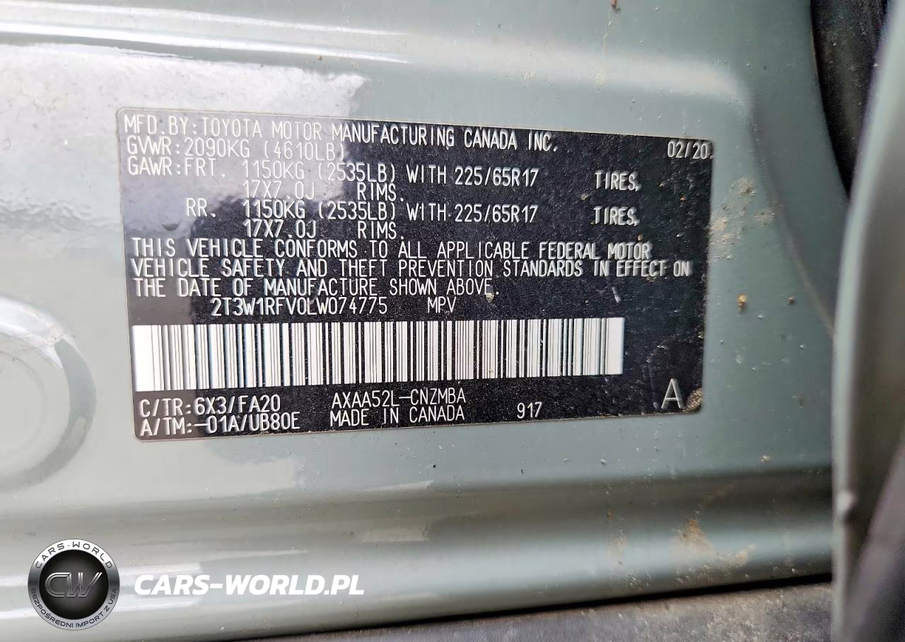 2020 Toyota Rav4 Xle VIN:2T3W1RFV0LW074775 - 13