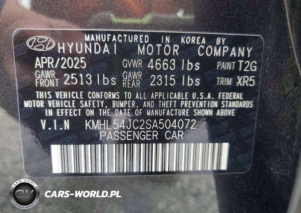2025 Hyundai Sonata N Line VIN:KMHL54JC2SA504072 - 12