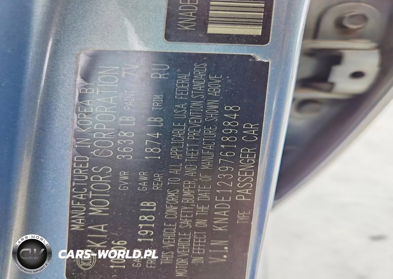 2007 Kia Rio Base VIN:KNADE123976189848 - 12