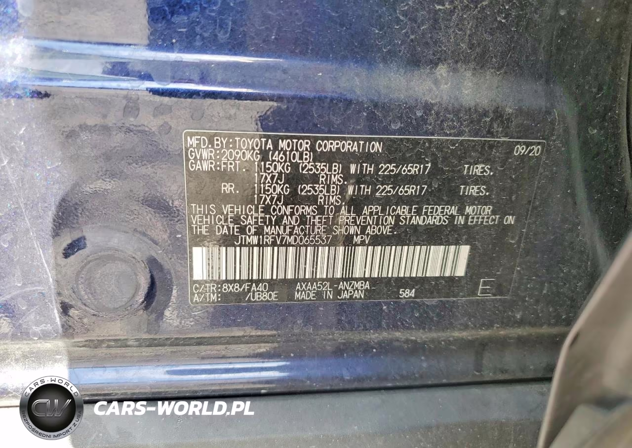 2021 Toyota Rav4 Xle VIN:JTMW1RFV7MD065537 - 13