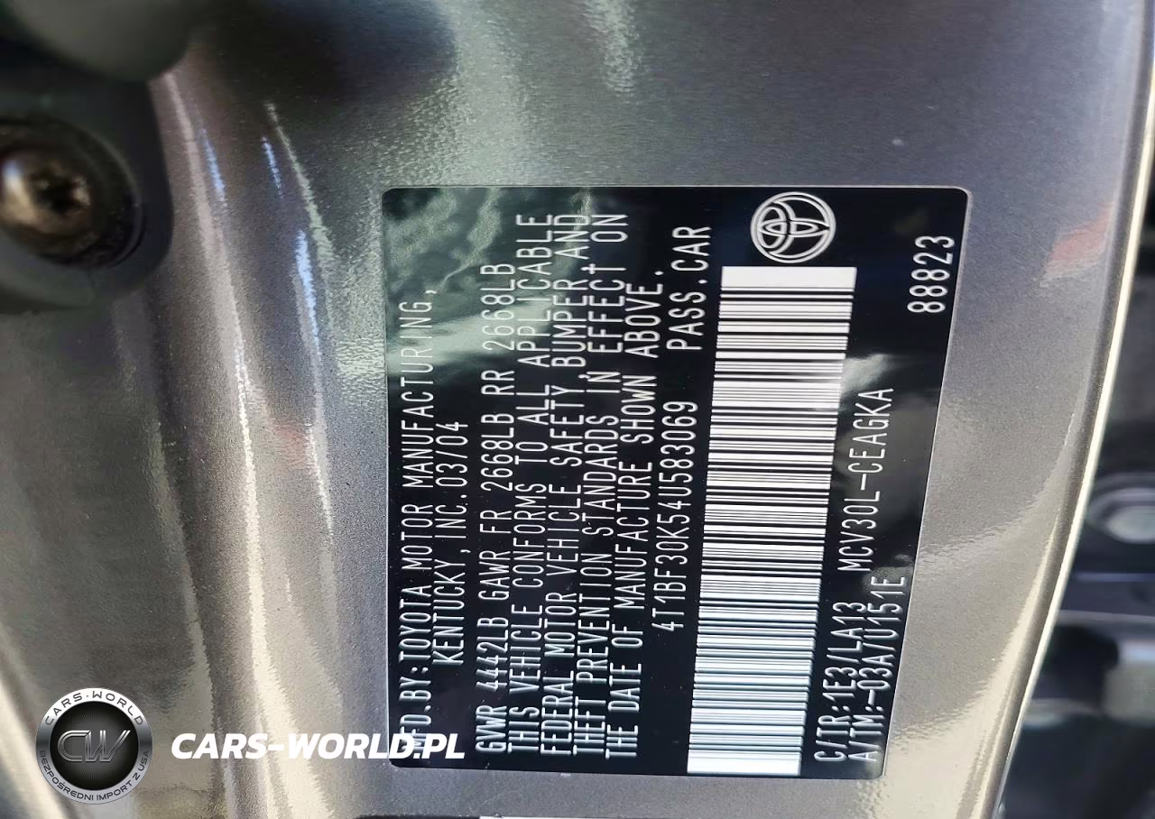 2004 Toyota Camry Xle V6 VIN:4T1BF30K54U583069 - 12